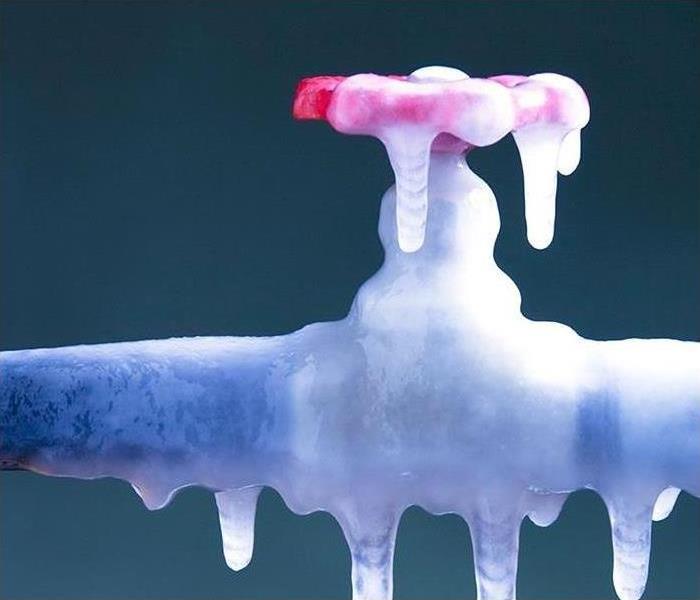 Photo of a frozen pipe