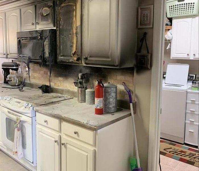 photo of a burned kitchen 