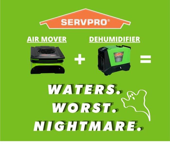 Stock Servpro Photo of a Dehu and Air Mover